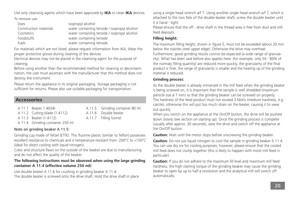 Accessories | IKA A 11 basic User Manual | Page 20 / 60