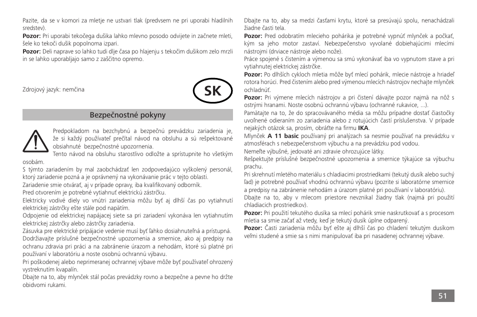 IKA A 11 basic User Manual | Page 51 / 60