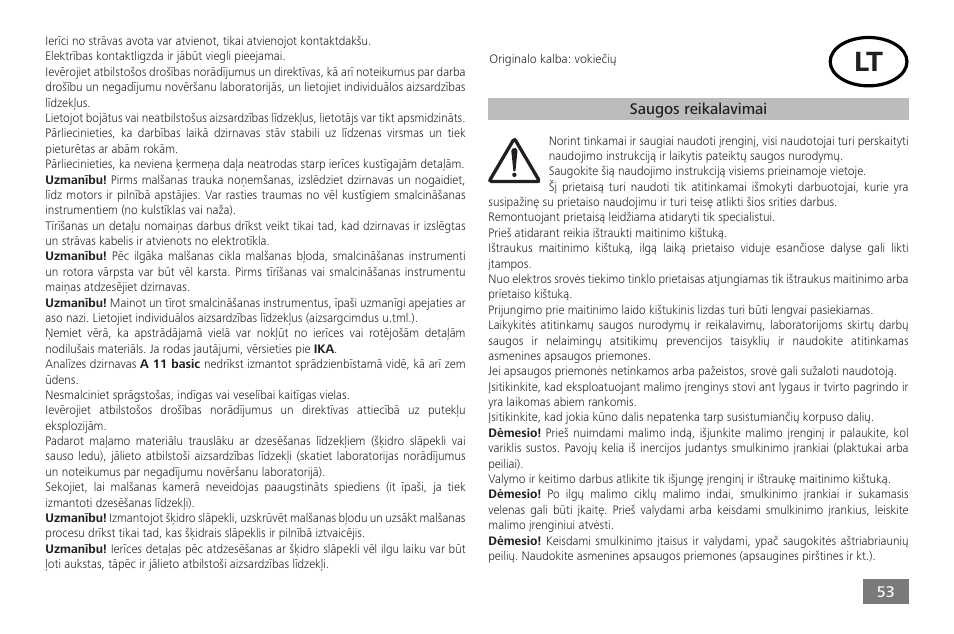 IKA A 11 basic User Manual | Page 53 / 60
