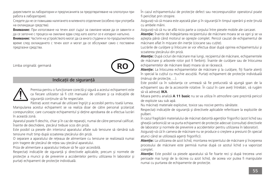 IKA A 11 basic User Manual | Page 55 / 60