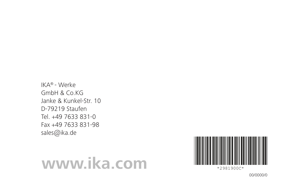 IKA A 11 basic User Manual | Page 60 / 60