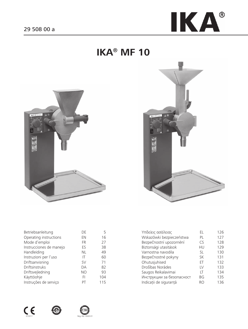 IKA MF 10 basic User Manual | 140 pages