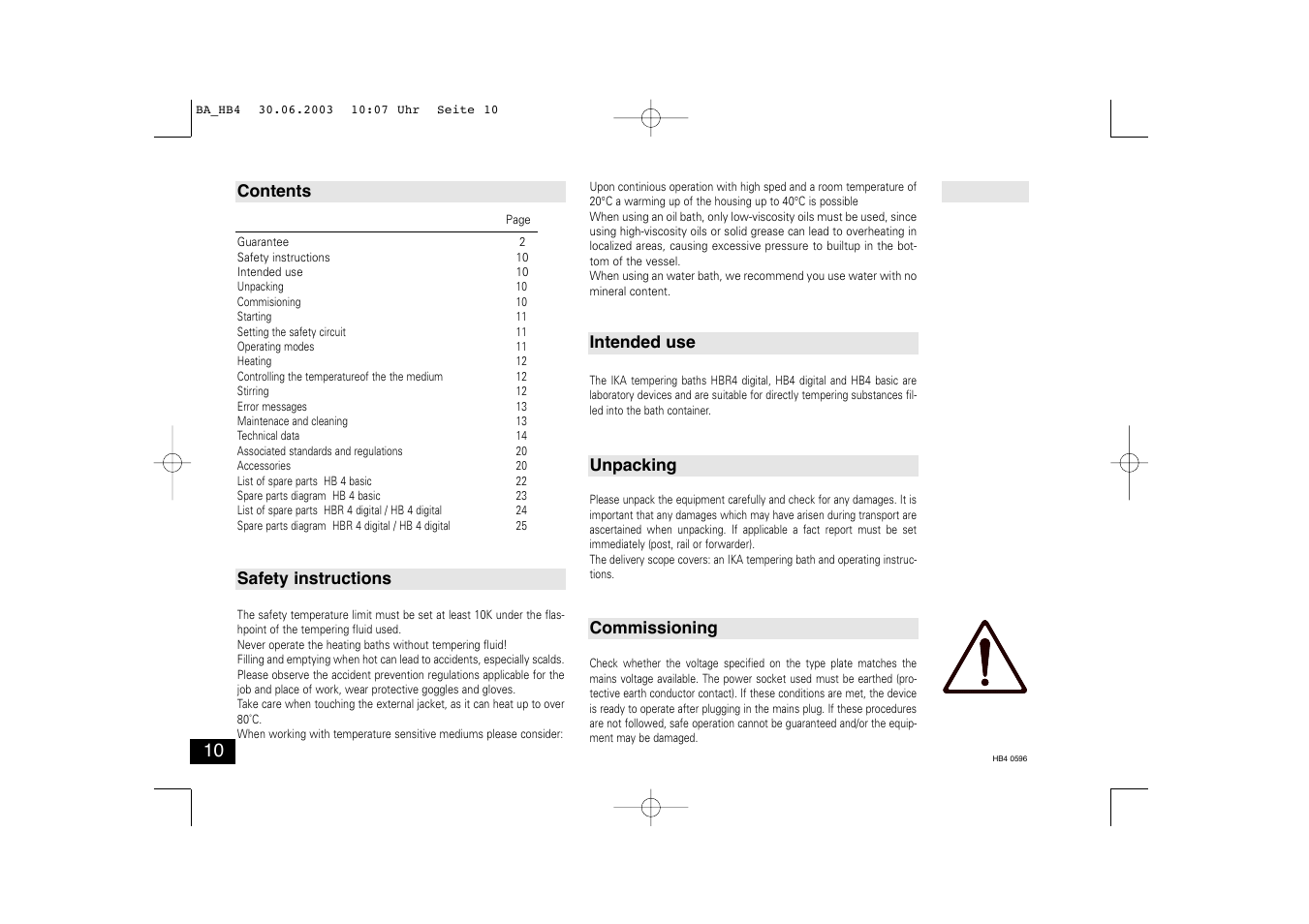 IKA HB 4 basic User Manual | Page 10 / 26