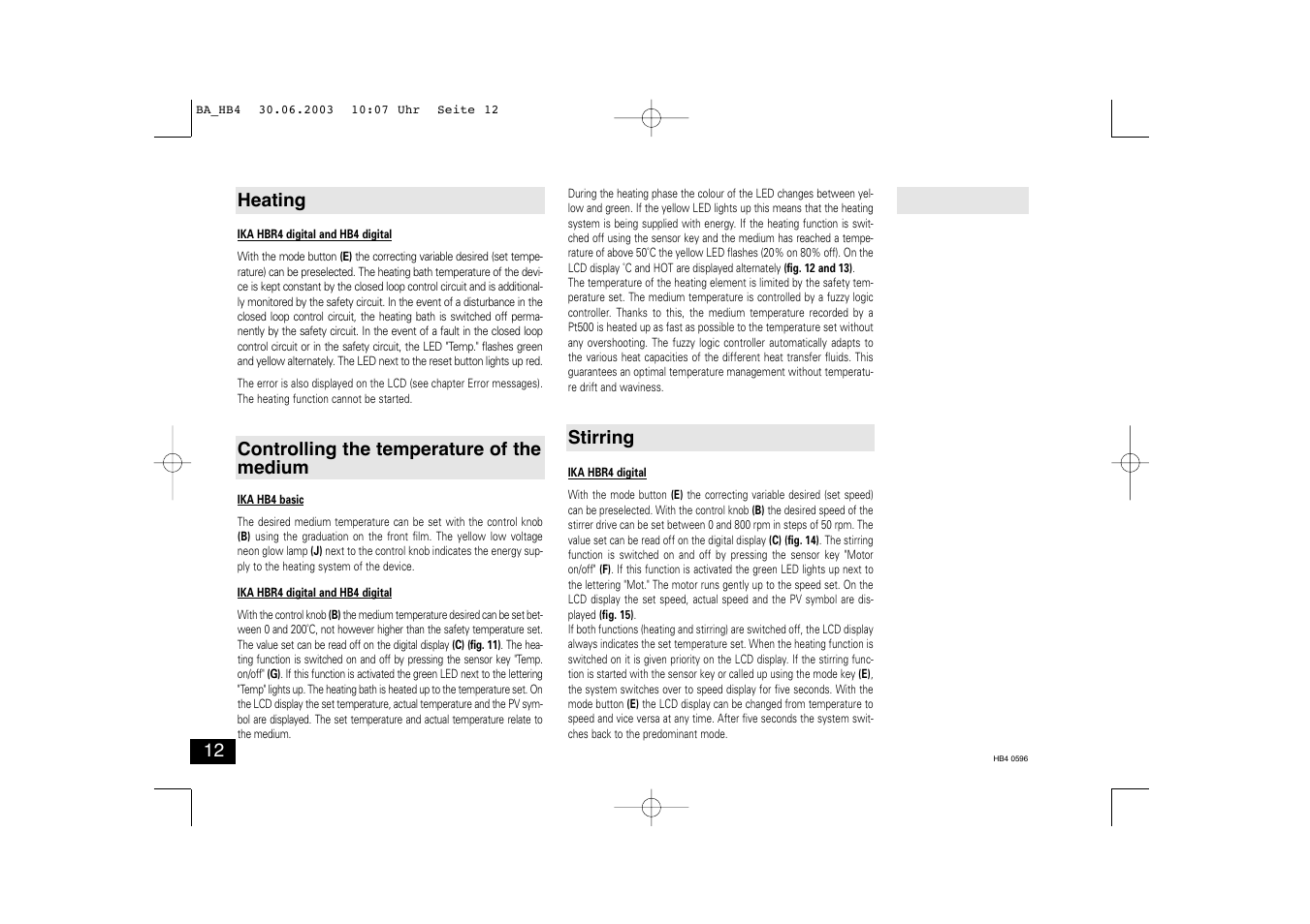 IKA HB 4 basic User Manual | Page 12 / 26