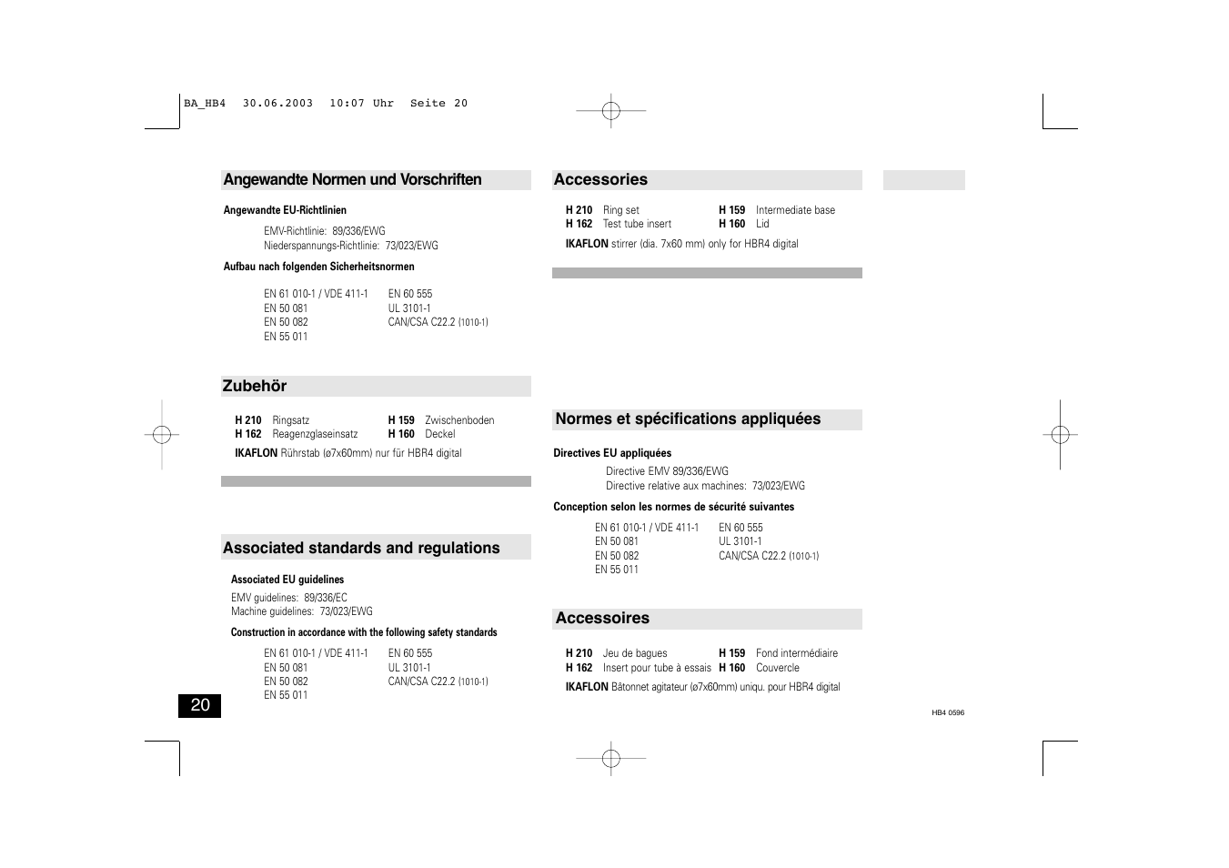 IKA HB 4 basic User Manual | Page 20 / 26