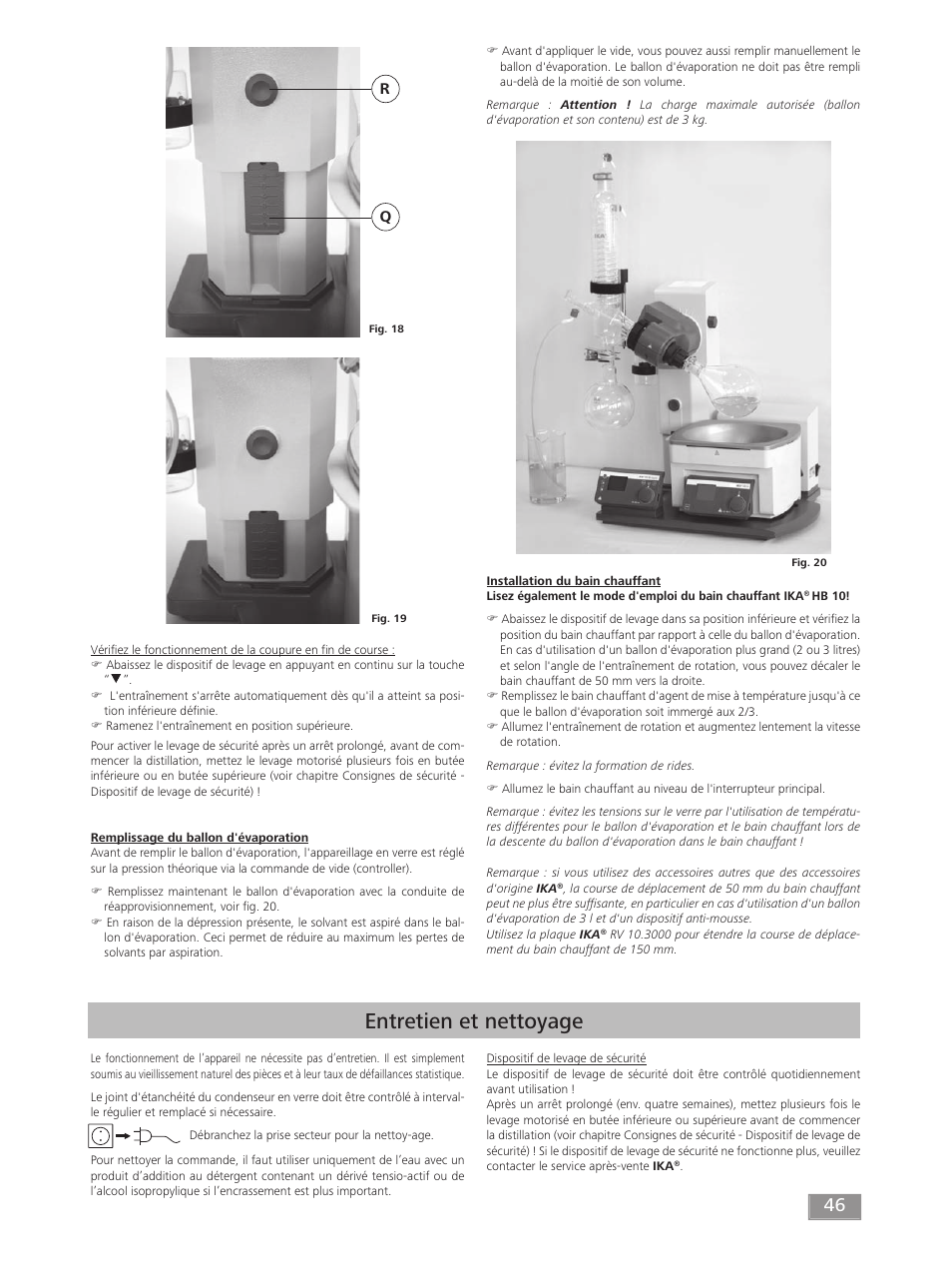 Entretien et nettoyage | IKA RV 10 digital FLEX User Manual | Page 46 / 84