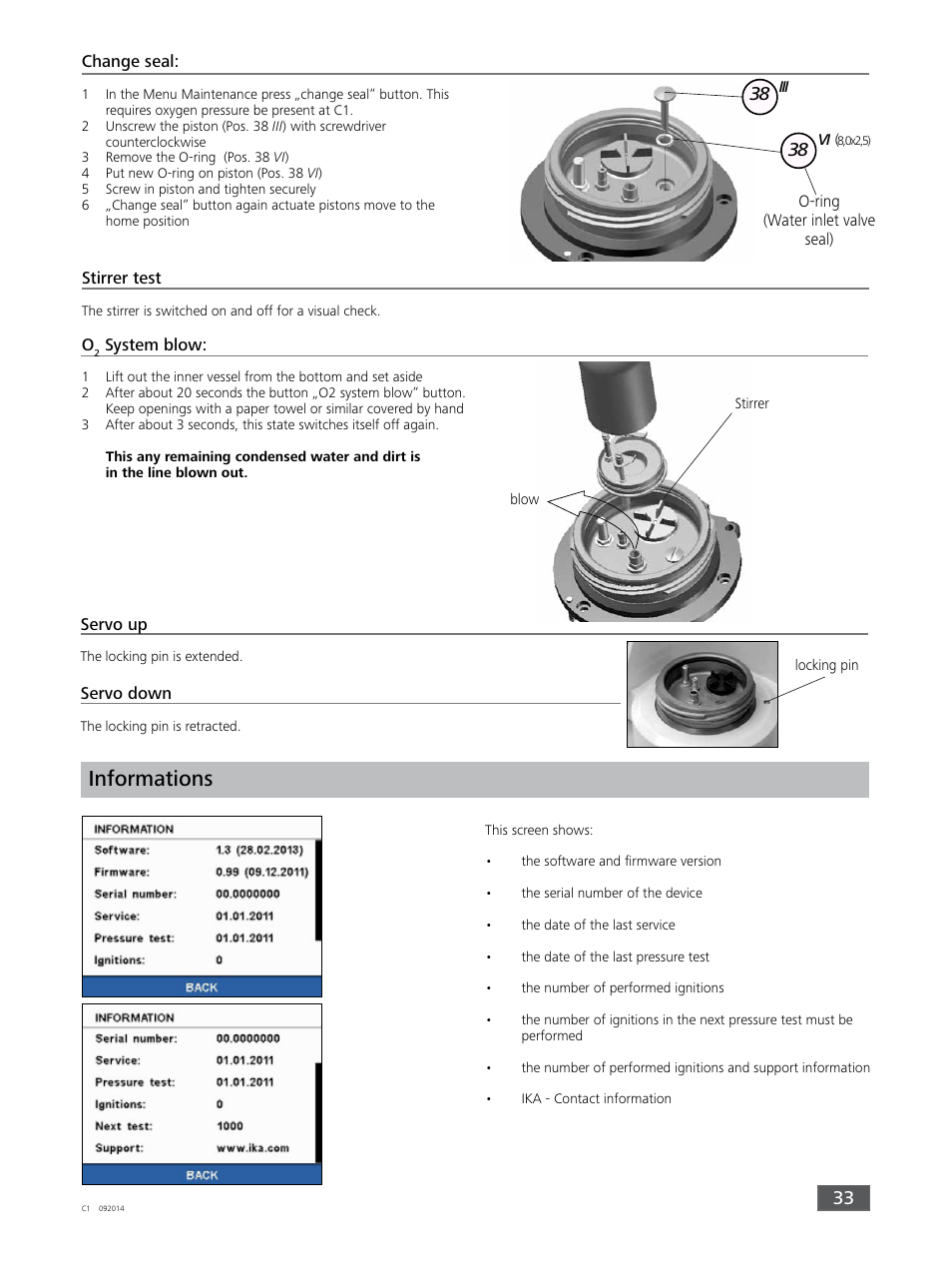 Informations | IKA C 1 Package 1/10 User Manual | Page 33 / 44