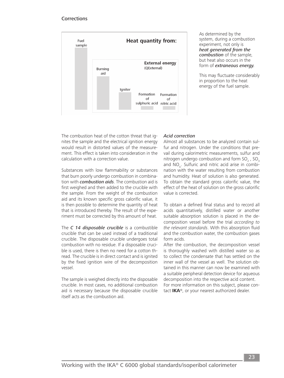 Working with the ika, C 6000 global standards/isoperibol calorimeter | IKA C 6000 isoperibol Package 2/12 User Manual | Page 23 / 64
