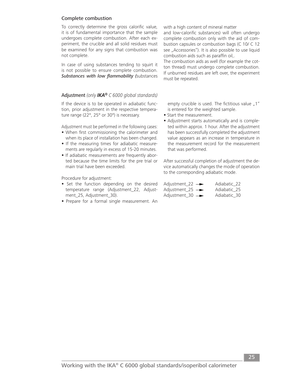 IKA C 6000 isoperibol Package 2/12 User Manual | Page 25 / 64