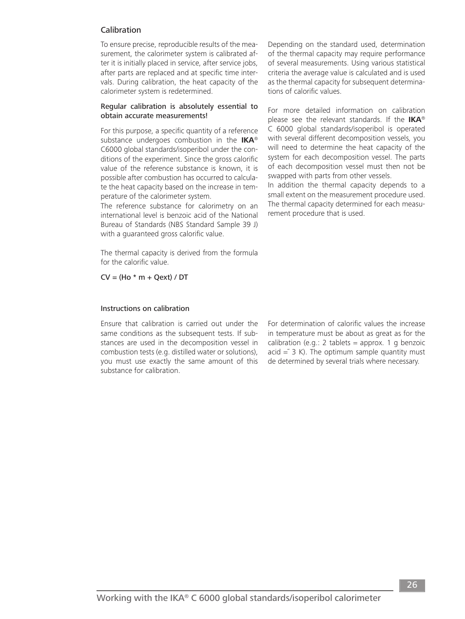 IKA C 6000 isoperibol Package 2/12 User Manual | Page 26 / 64