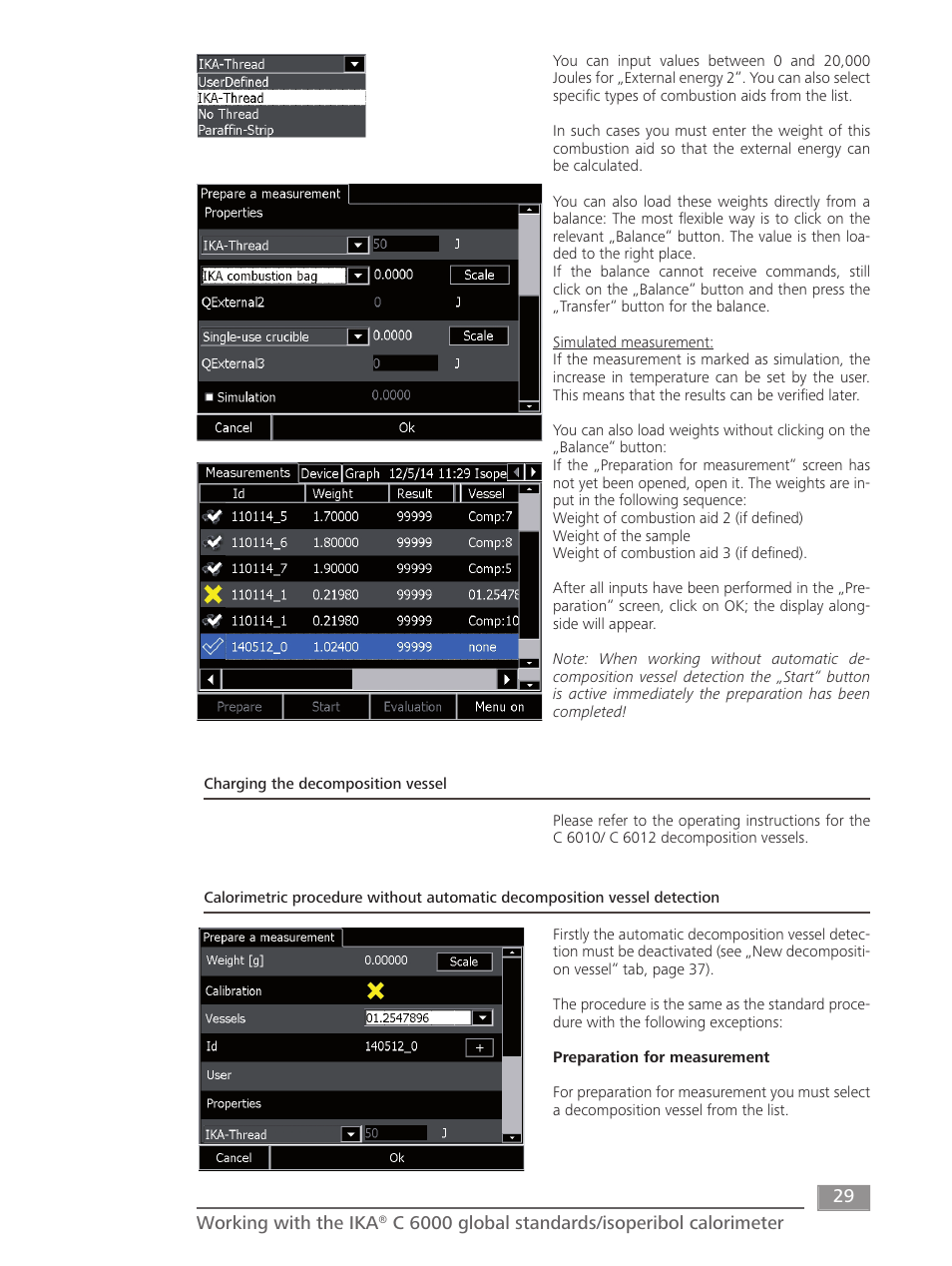 IKA C 6000 isoperibol Package 2/12 User Manual | Page 29 / 64