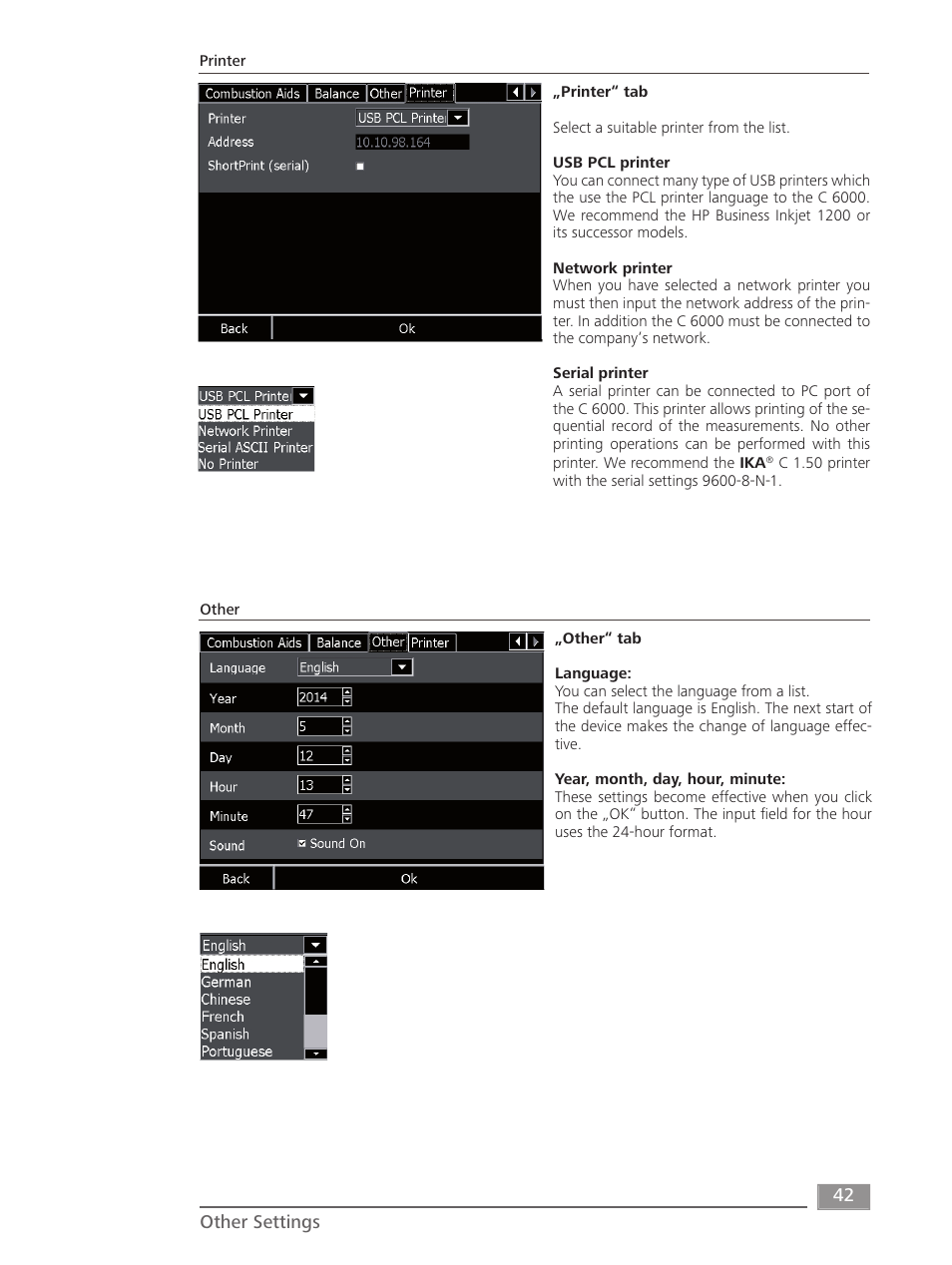 IKA C 6000 isoperibol Package 2/12 User Manual | Page 42 / 64
