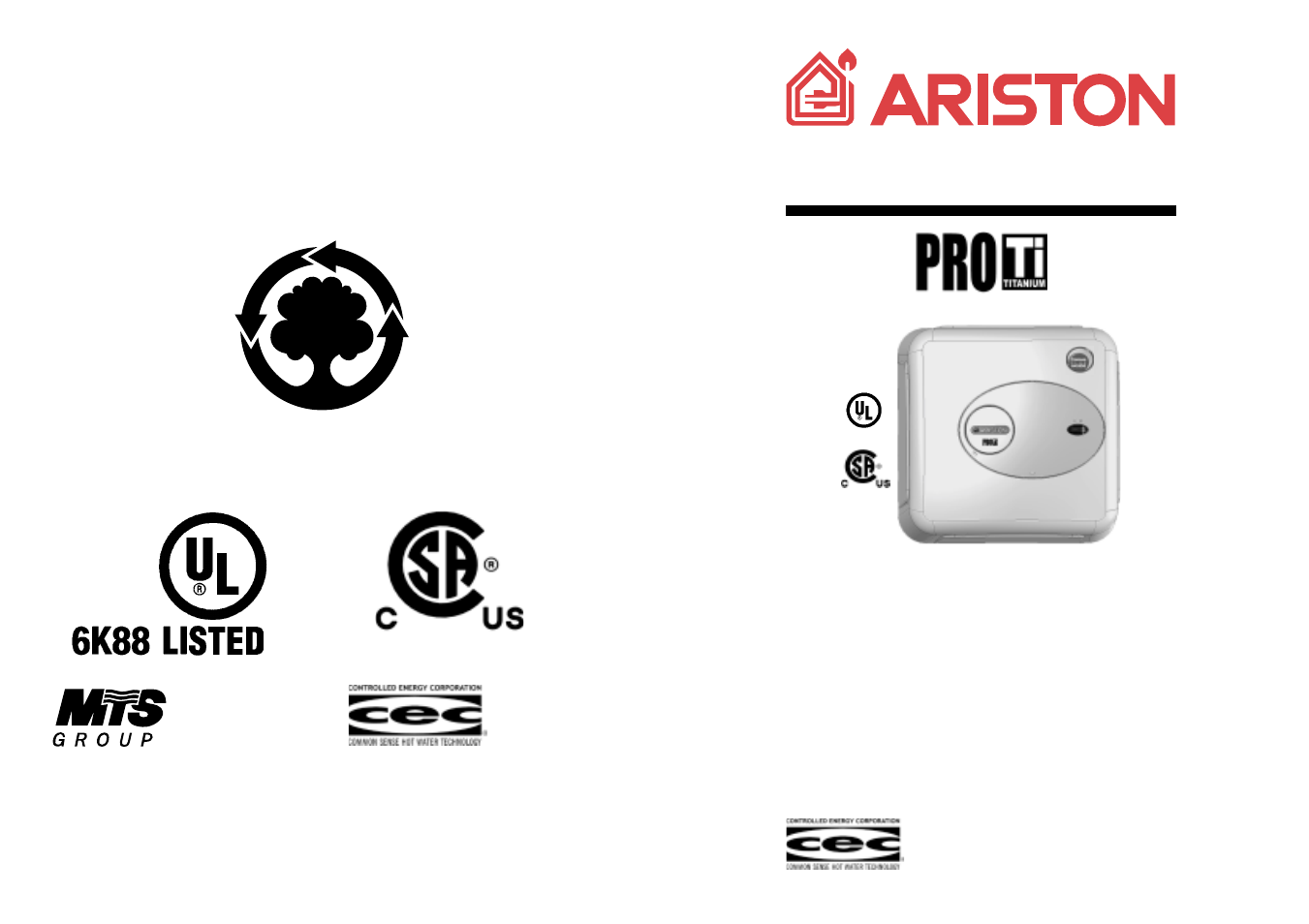 Ariston GL 2.5 Ti User Manual | 13 pages