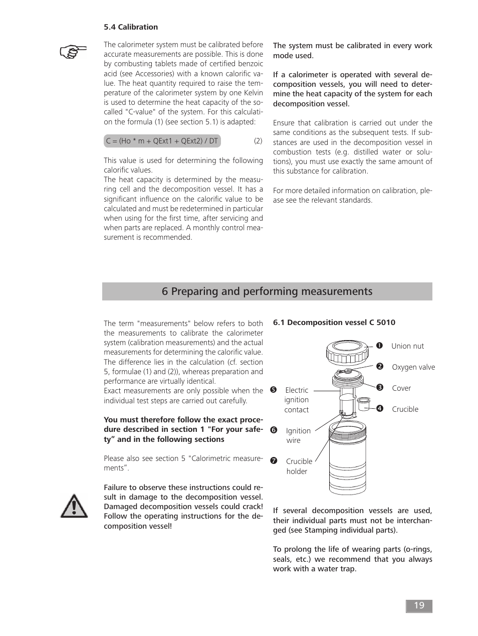 6 preparing and performing measurements | IKA C 200 User Manual | Page 19 / 32
