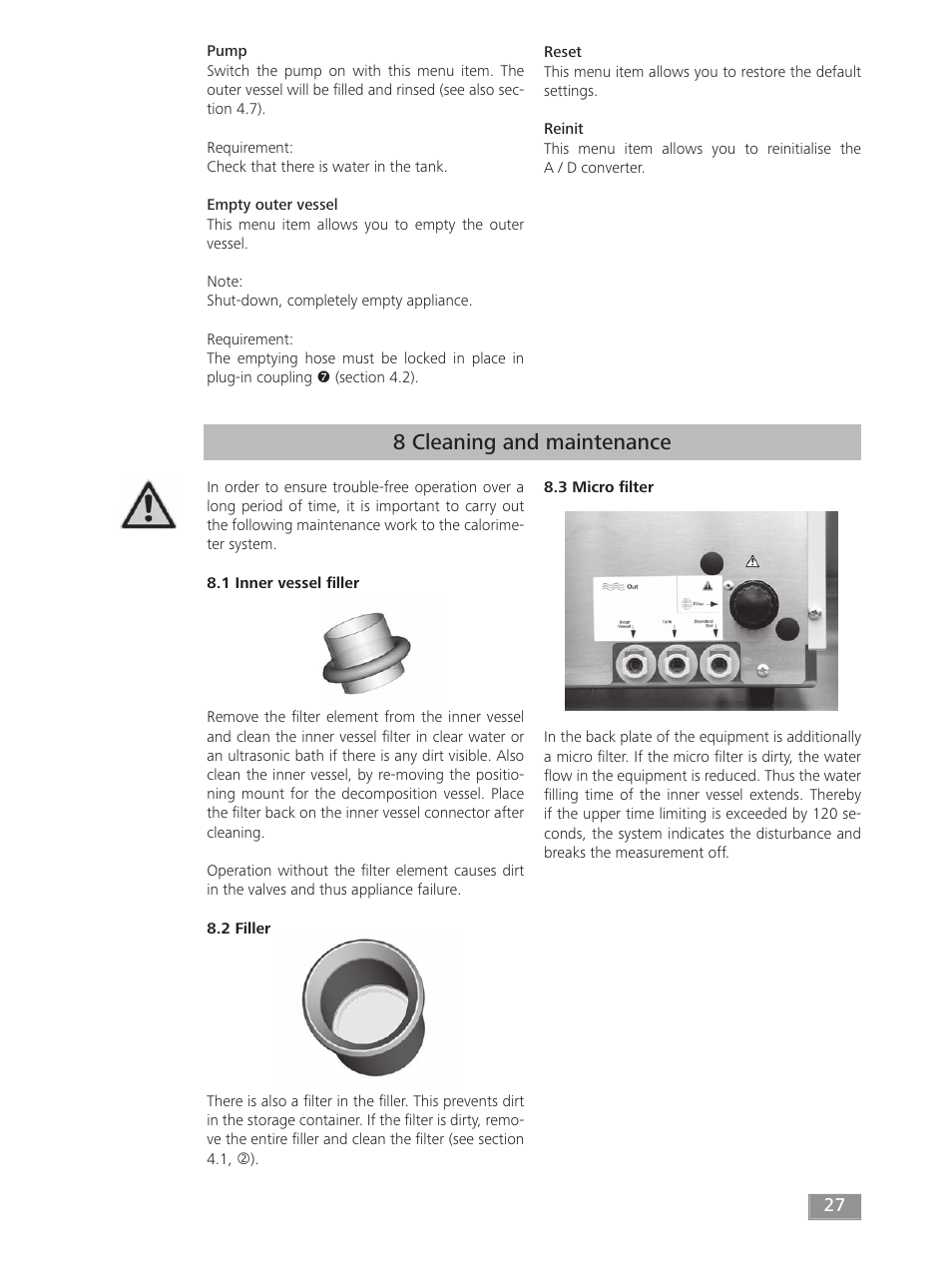 8 cleaning and maintenance | IKA C 200 User Manual | Page 27 / 32
