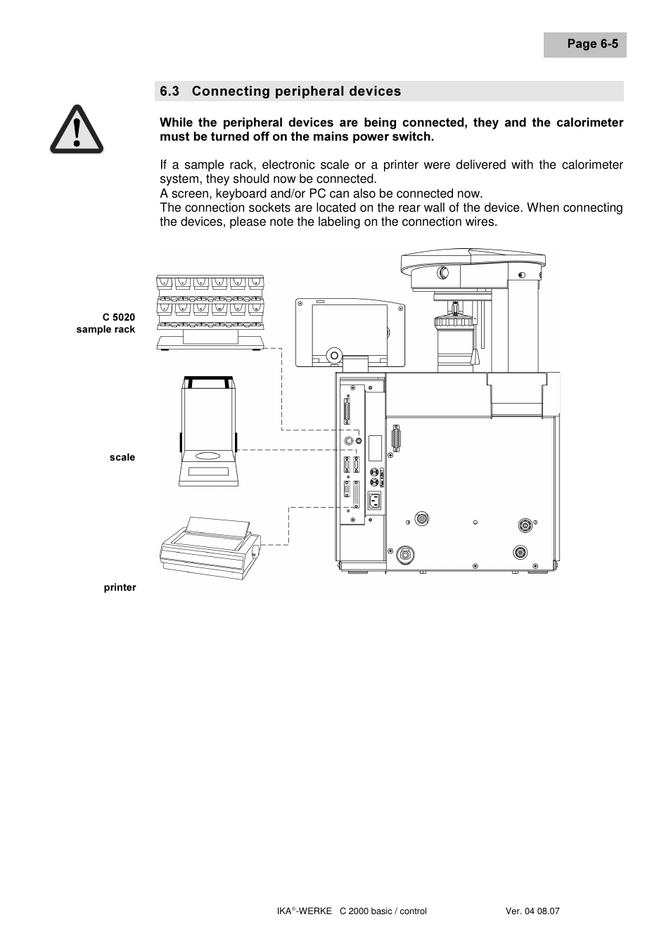 Rqqhfwlqj shulskhudo ghylfhv | IKA C 2000 control User Manual | Page 29 / 92