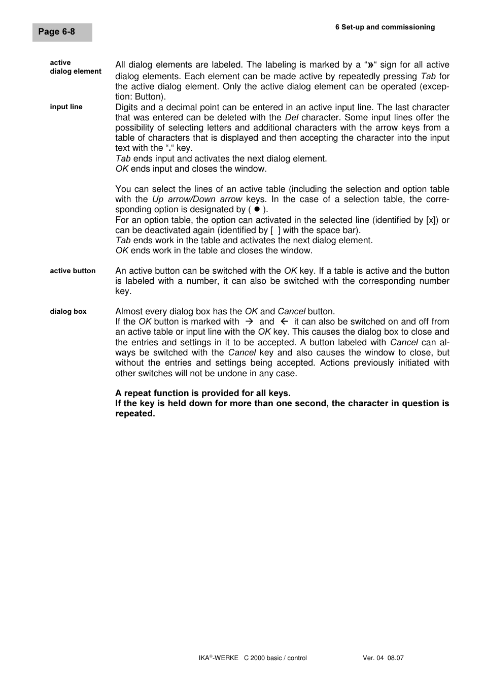 IKA C 2000 control User Manual | Page 32 / 92