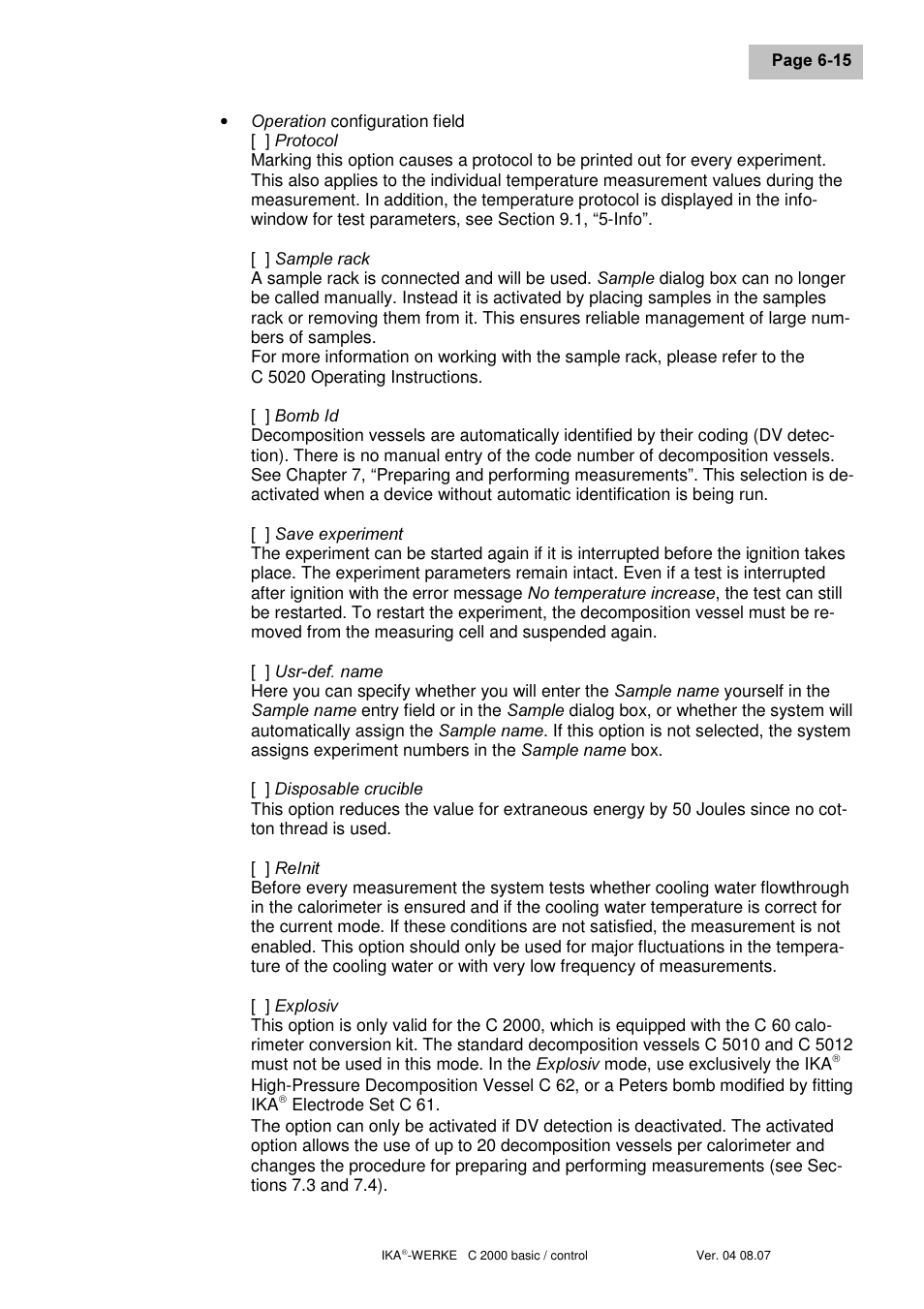 IKA C 2000 control User Manual | Page 39 / 92