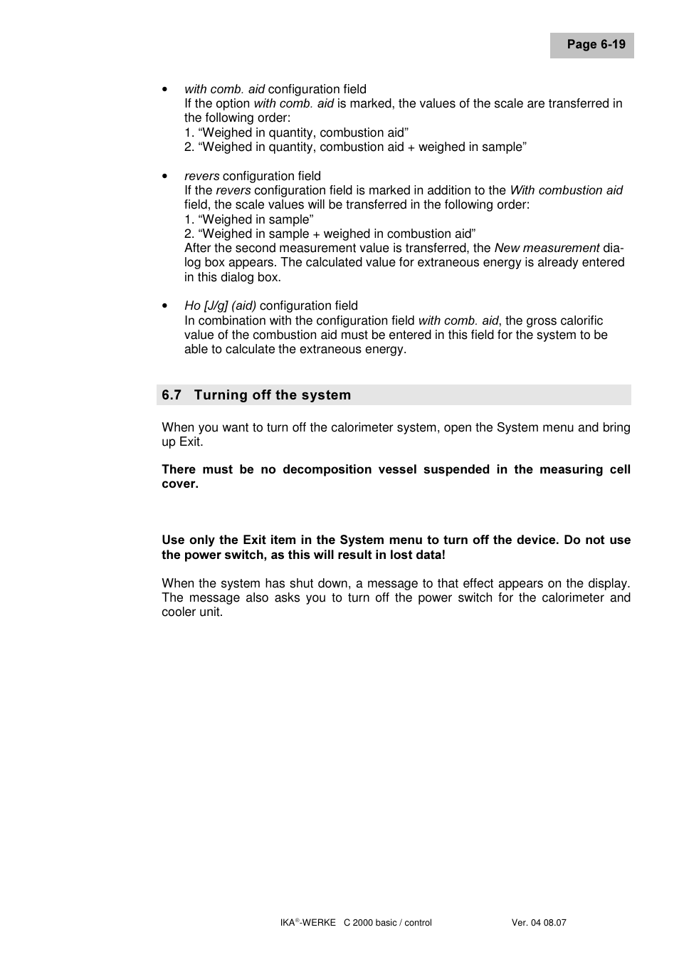 IKA C 2000 control User Manual | Page 43 / 92