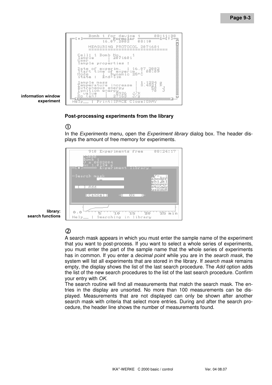 IKA C 2000 control User Manual | Page 63 / 92