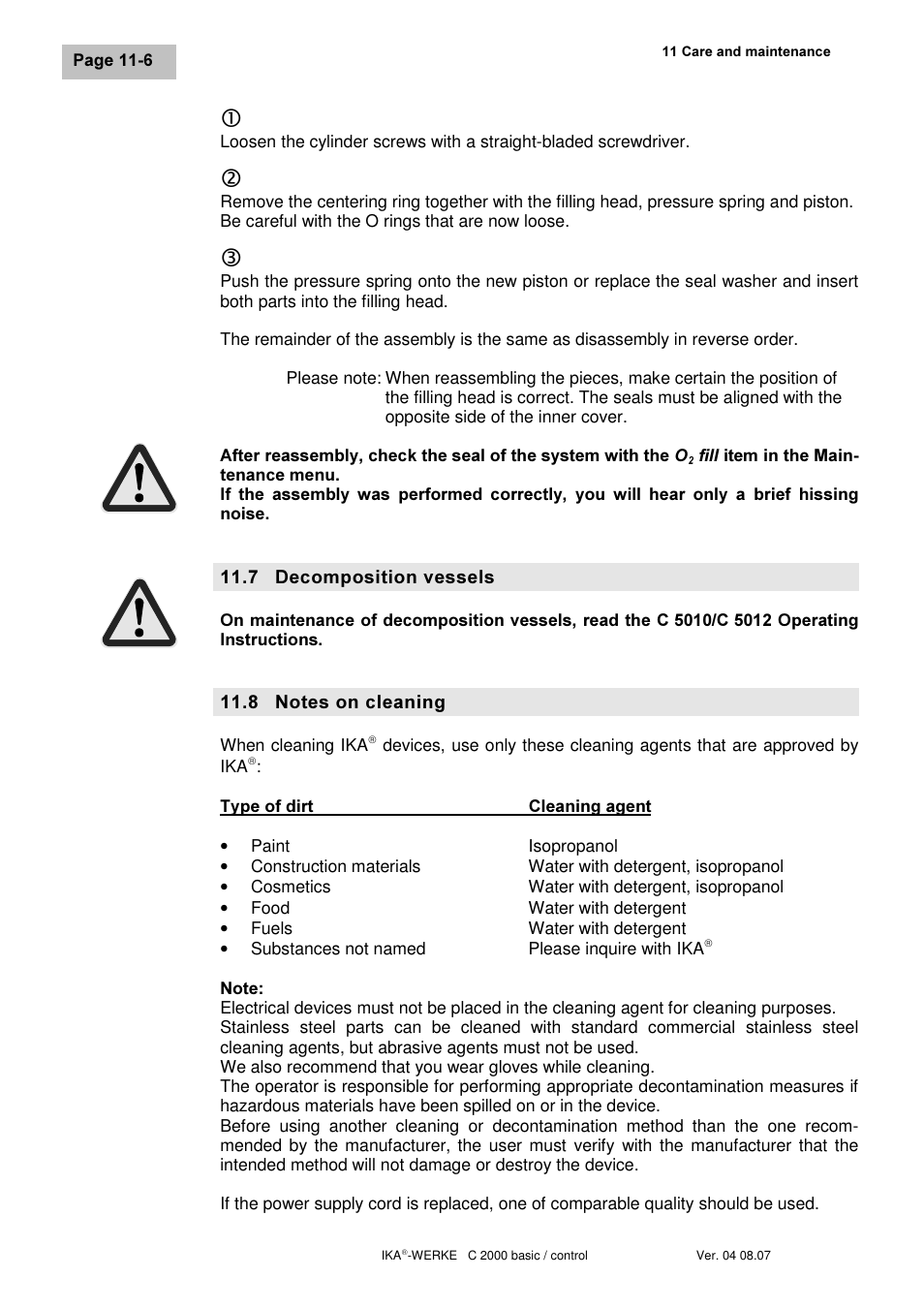 IKA C 2000 control User Manual | Page 78 / 92