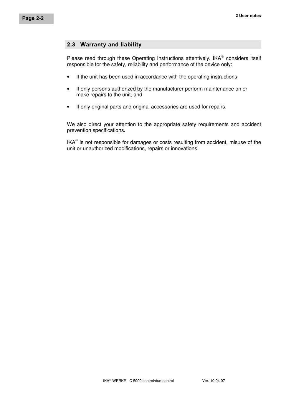 IKA C 5000 control Package 2/12 User Manual | Page 12 / 128