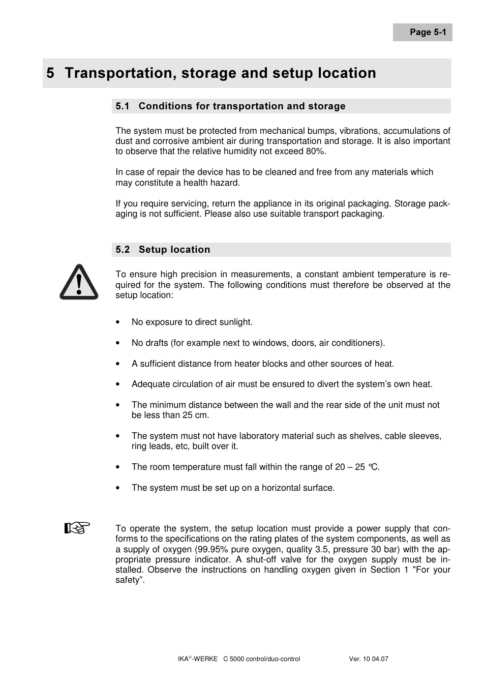 7udqvsruwdwlrq vwrudjh dqg vhwxs orfdwlrq | IKA C 5000 control Package 2/12 User Manual | Page 19 / 128