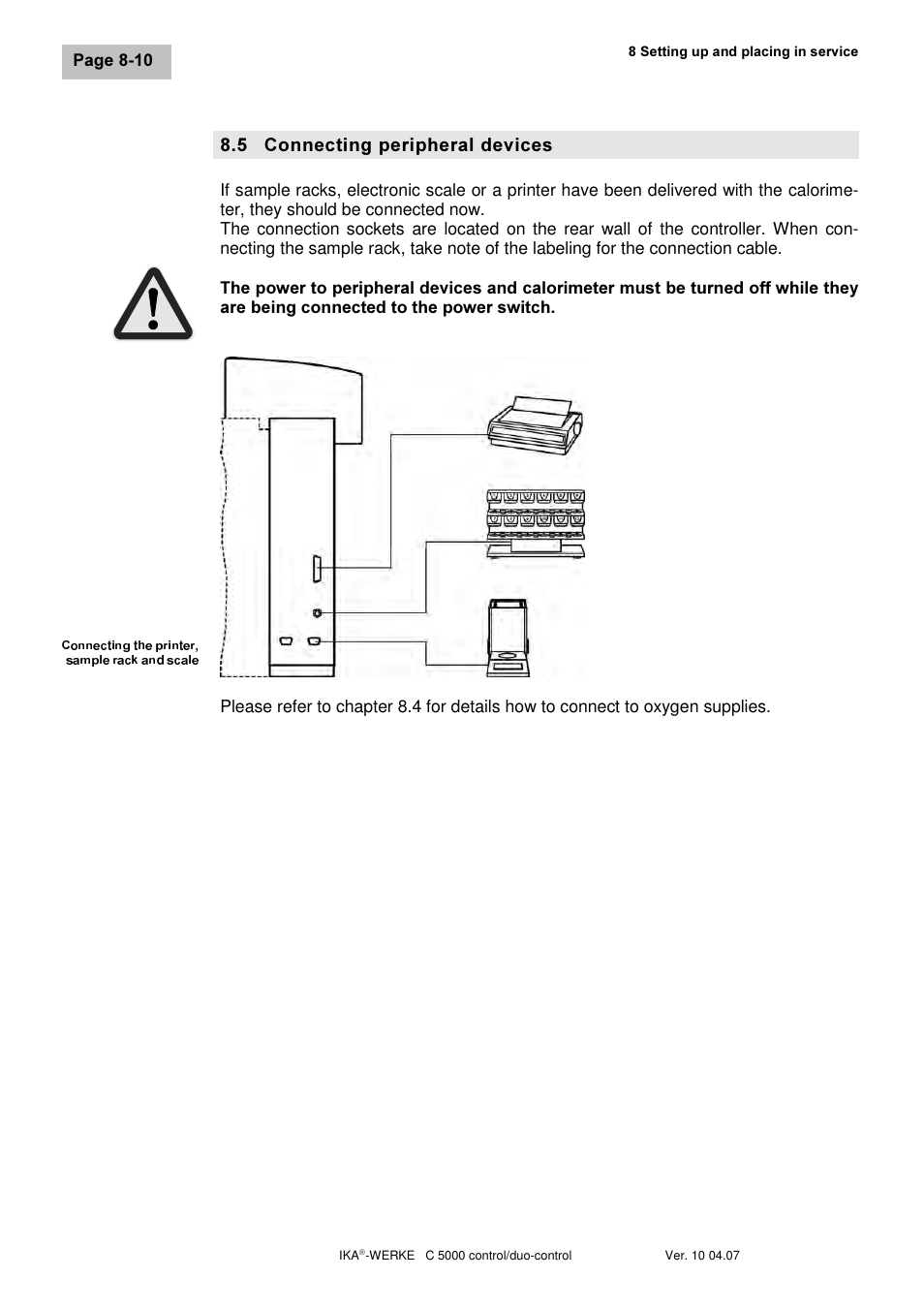 Rqqhfwlqj shulskhudo ghylfhv | IKA C 5000 control Package 2/12 User Manual | Page 42 / 128