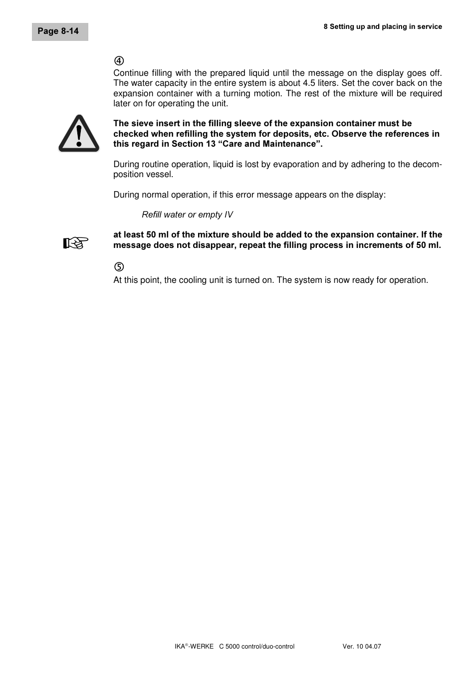 IKA C 5000 control Package 2/12 User Manual | Page 46 / 128