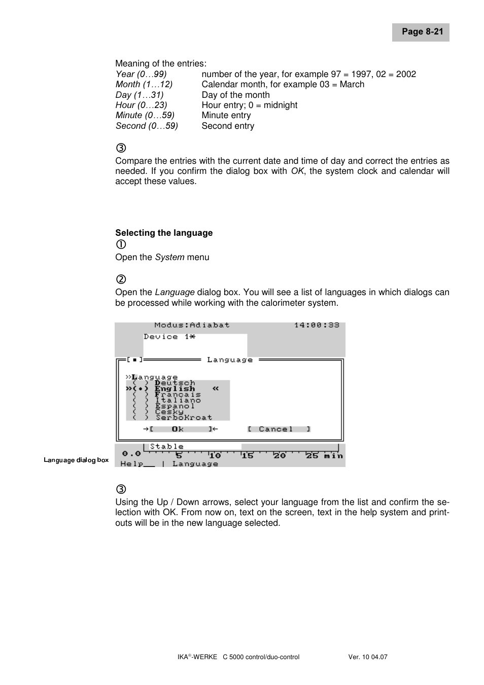 IKA C 5000 control Package 2/12 User Manual | Page 53 / 128