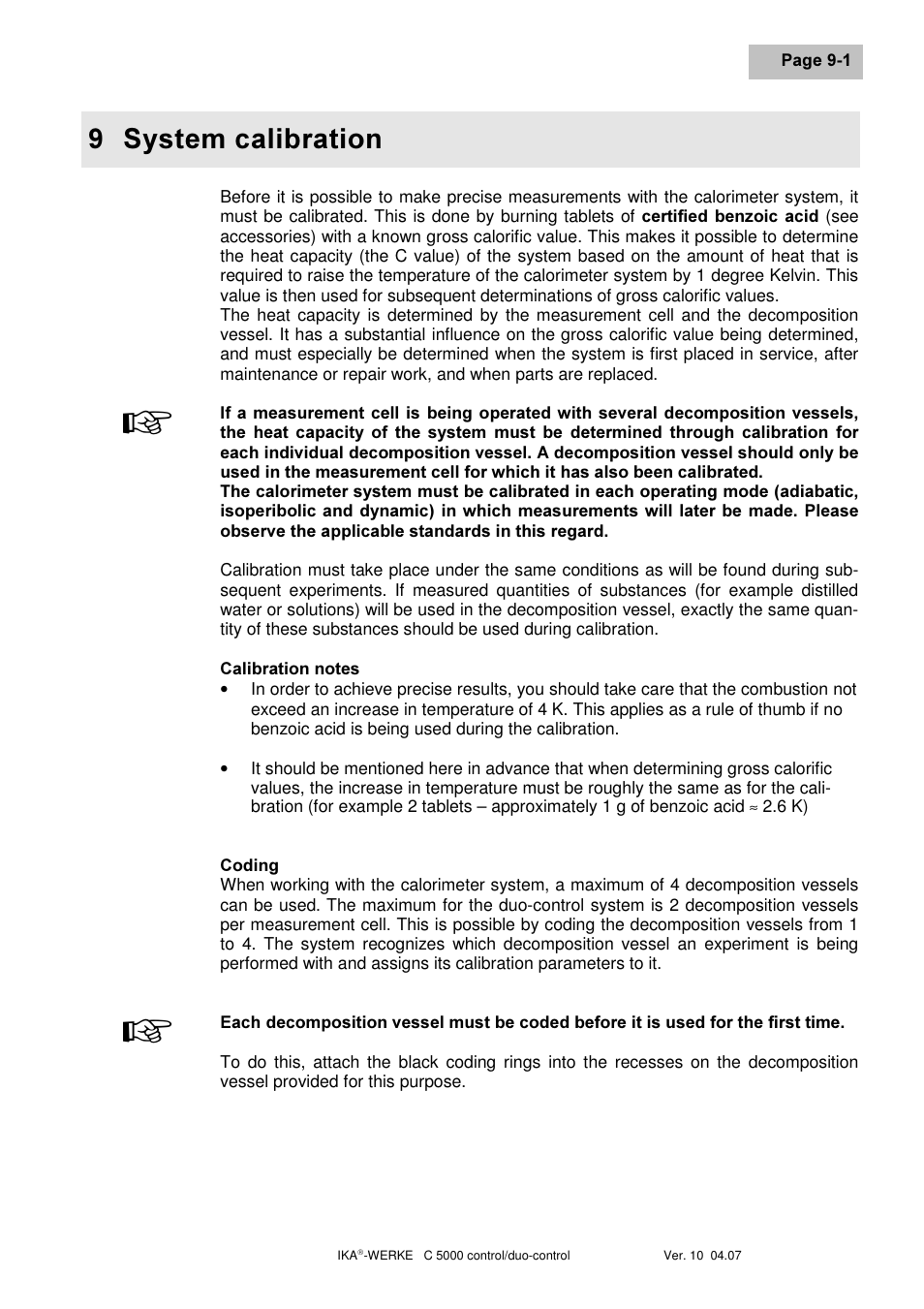 6\vwhp fdoleudwlrq | IKA C 5000 control Package 2/12 User Manual | Page 59 / 128