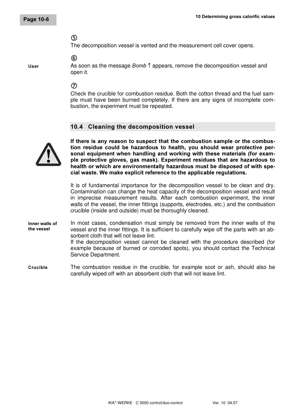 IKA C 5000 control Package 2/12 User Manual | Page 76 / 128