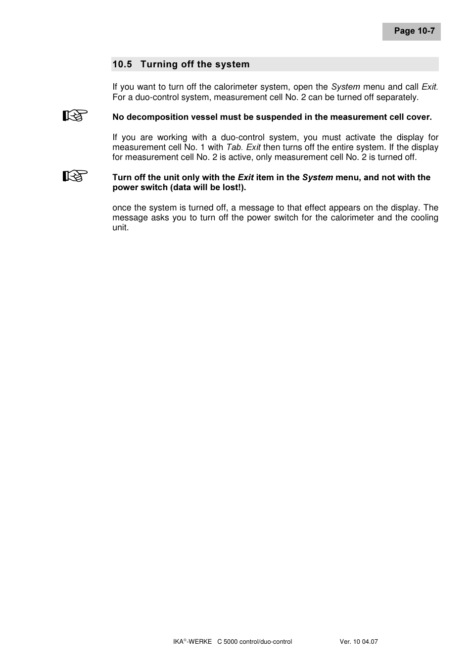IKA C 5000 control Package 2/12 User Manual | Page 77 / 128