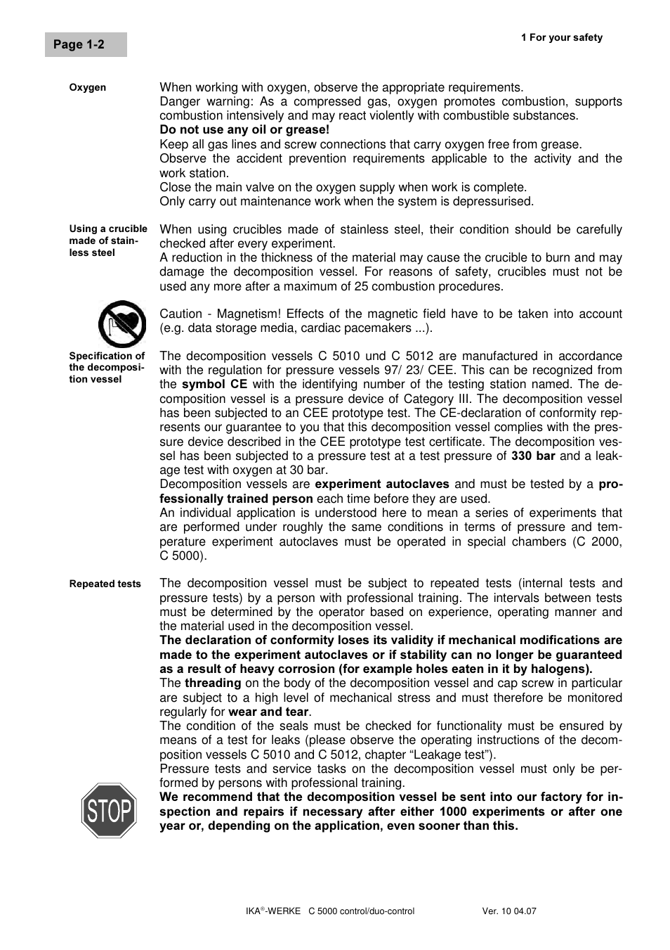IKA C 5000 control Package 2/12 User Manual | Page 8 / 128