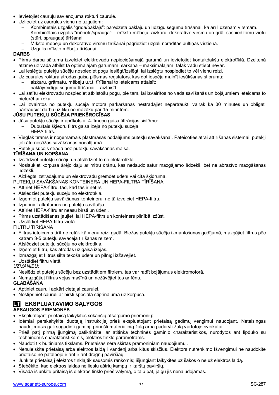 Scarlett SC-287 User Manual | Page 17 / 24