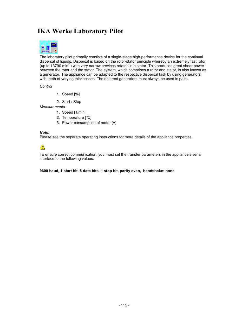 Hunh /derudwru\ 3lorw | IKA labworldsoft User Manual | Page 115 / 158