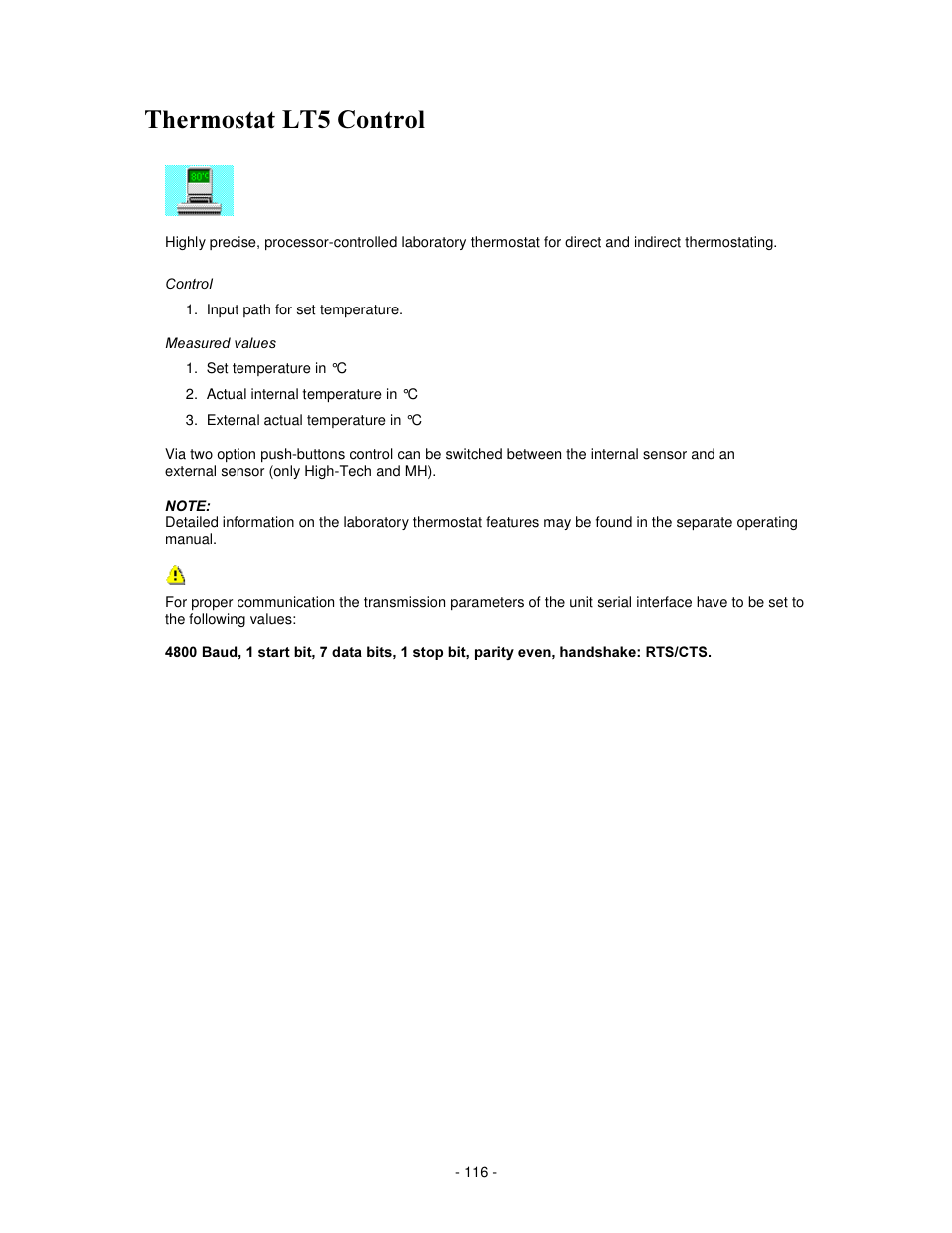7khuprvwdw /7 &rqwuro | IKA labworldsoft User Manual | Page 116 / 158