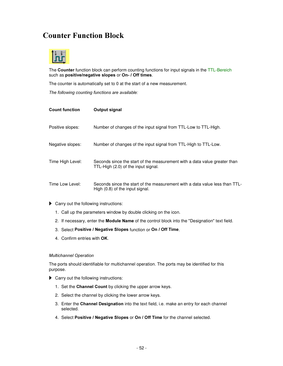 Rxqwhu )xqfwlrq %orfn | IKA labworldsoft User Manual | Page 52 / 158