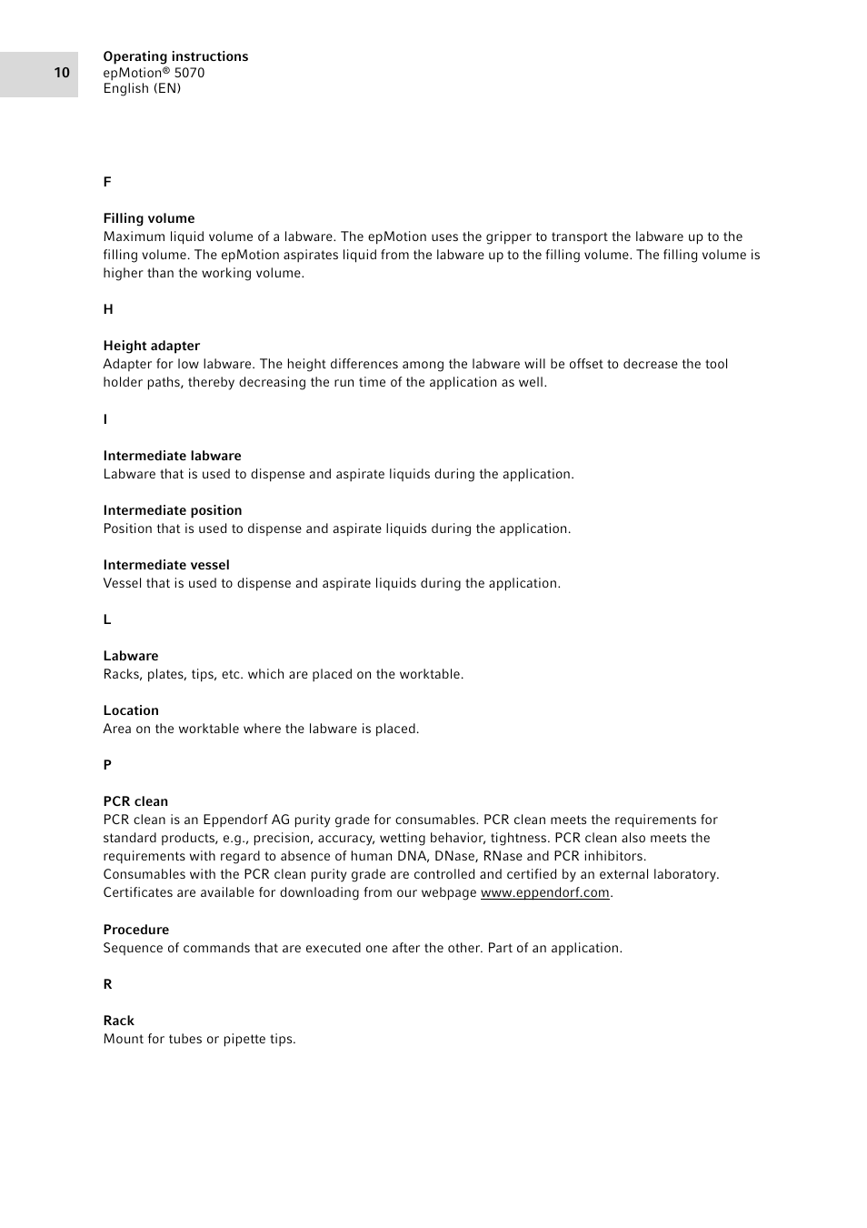 Eppendorf epMotion 5070 User Manual | Page 10 / 100