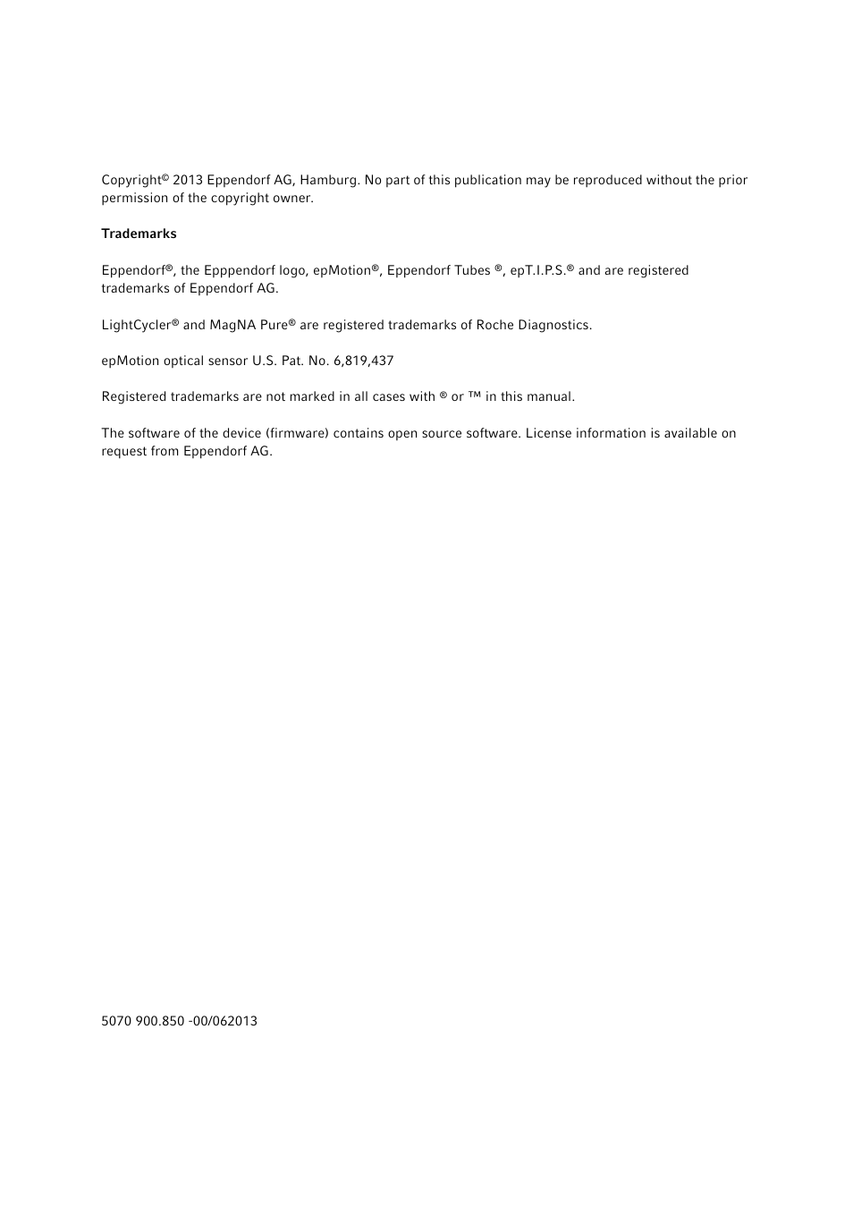 Eppendorf epMotion 5070 User Manual | Page 2 / 100
