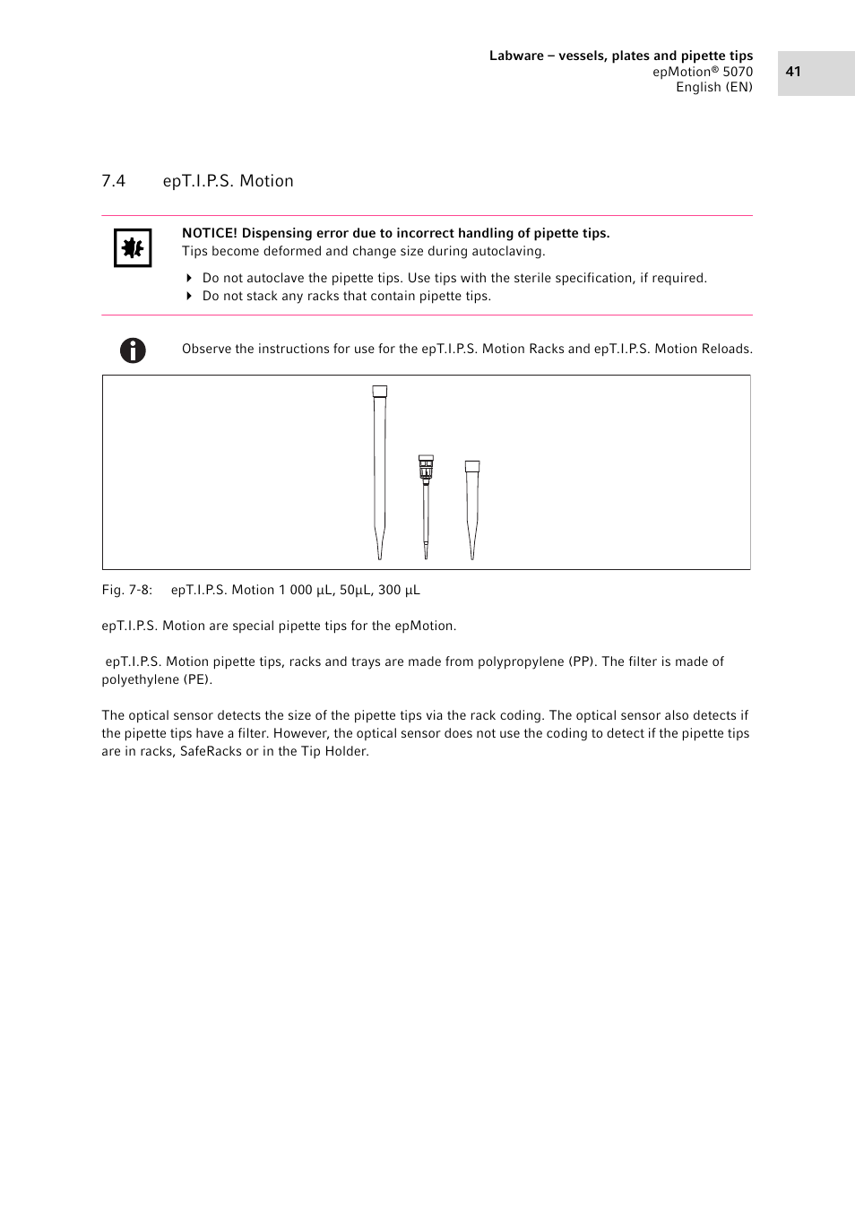 4 ept.i.p.s. motion, Ept.i.p.s. motion | Eppendorf epMotion 5070 User Manual | Page 41 / 100