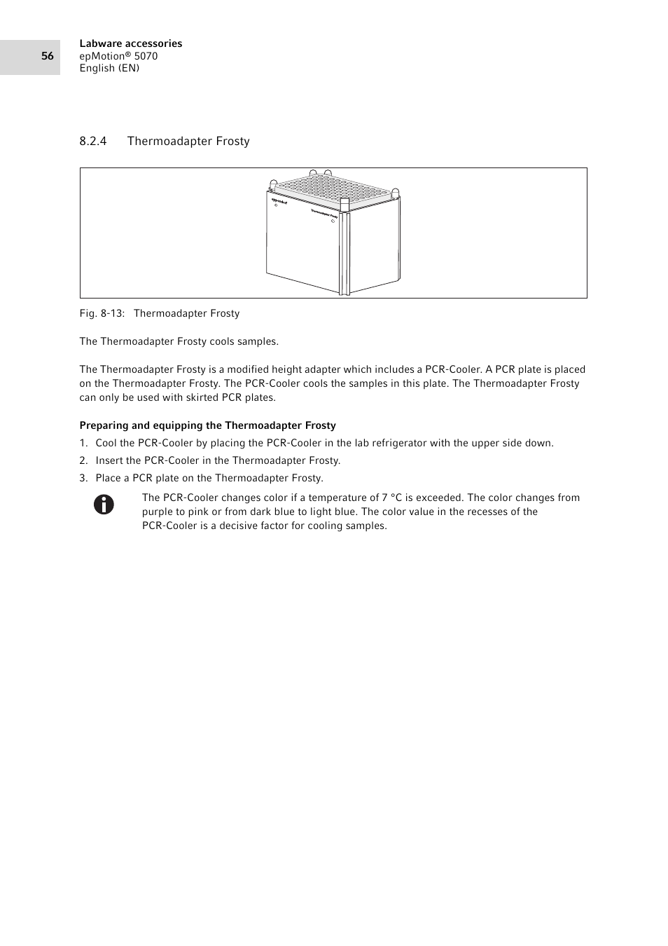 4 thermoadapter frosty, Thermoadapter frosty | Eppendorf epMotion 5070 User Manual | Page 56 / 100