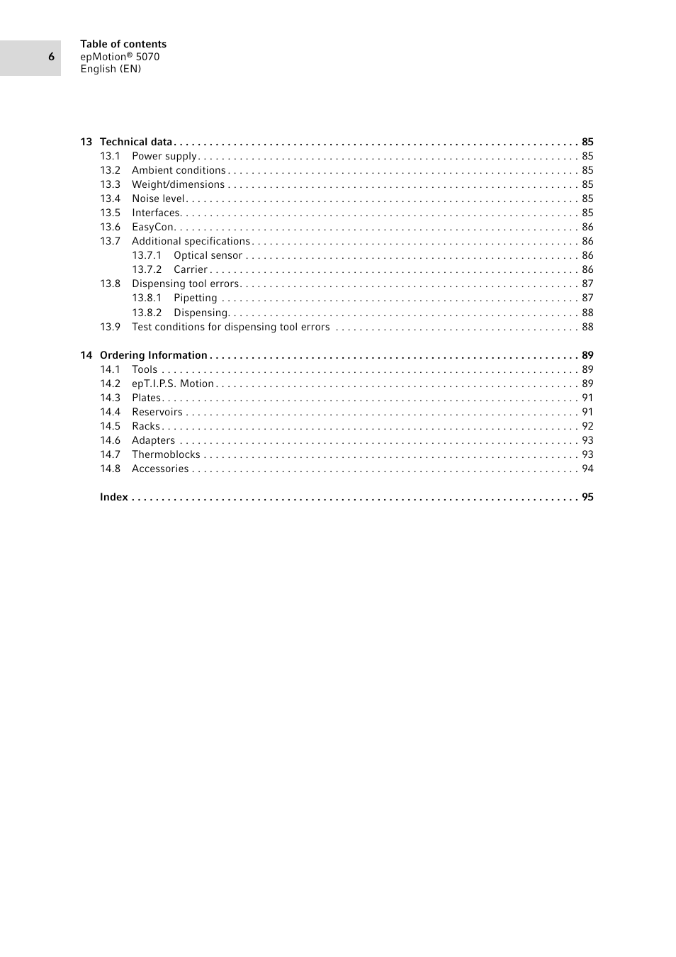 Eppendorf epMotion 5070 User Manual | Page 6 / 100