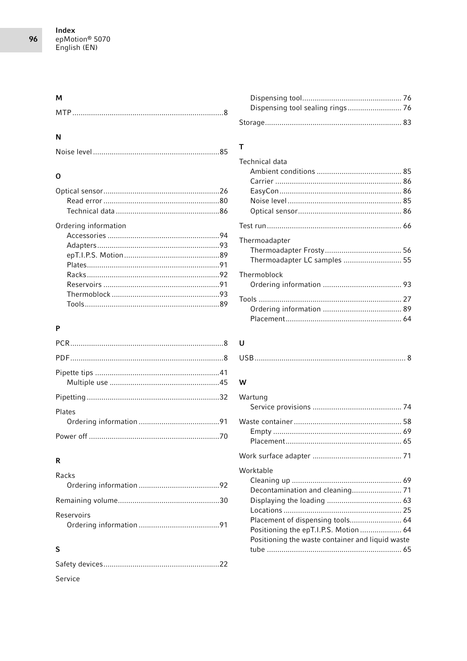 Eppendorf epMotion 5070 User Manual | Page 96 / 100