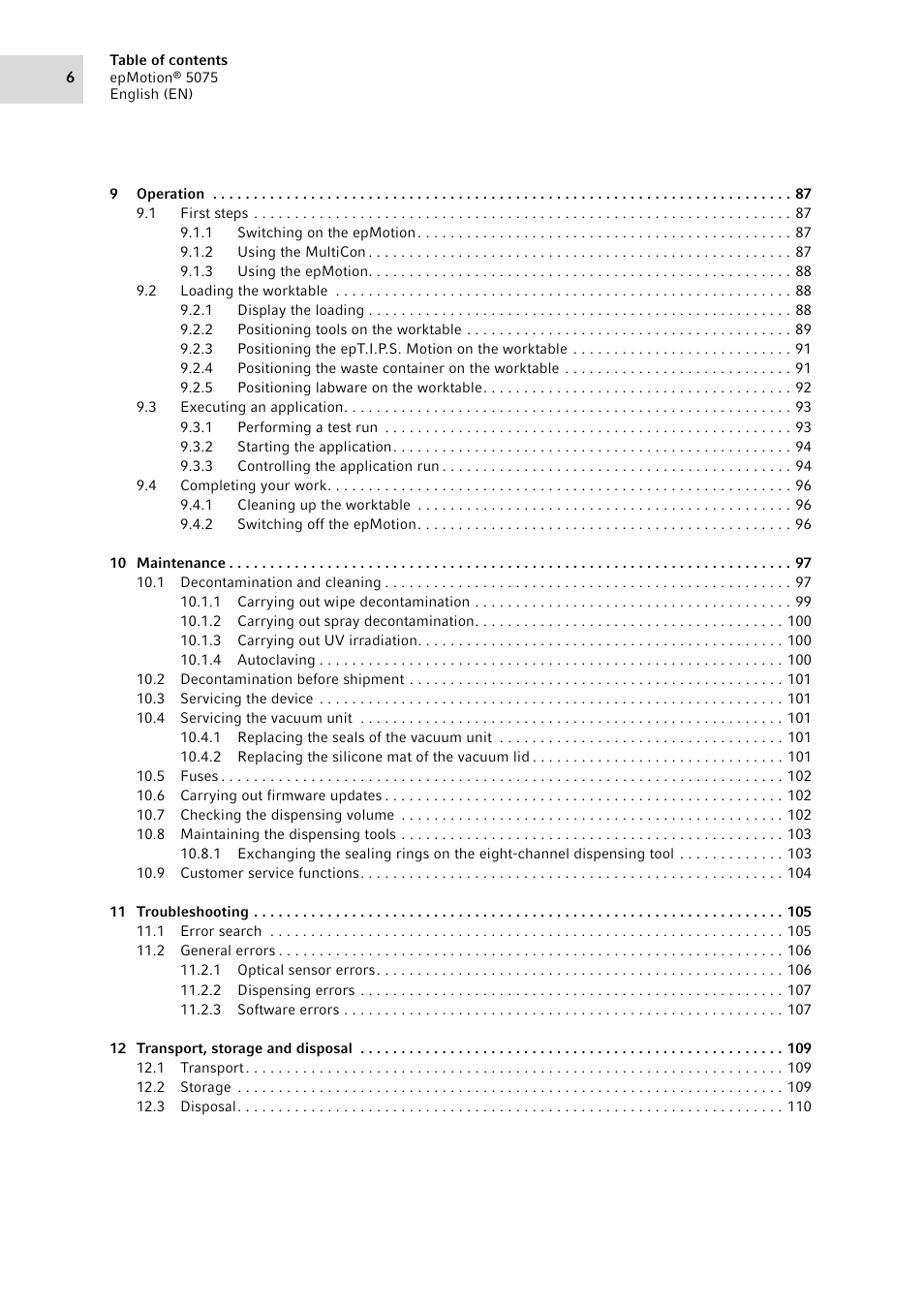 Eppendorf epMotion 5075 User Manual | Page 6 / 130