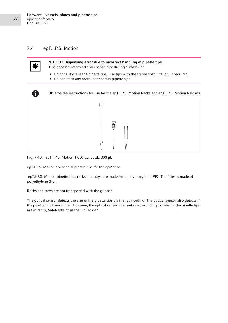 4 ept.i.p.s. motion, Ept.i.p.s. motion | Eppendorf epMotion 5075 User Manual | Page 66 / 130