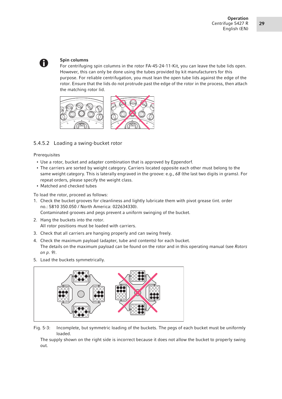 Eppendorf Centrifuge 5427 R User Manual | Page 29 / 104