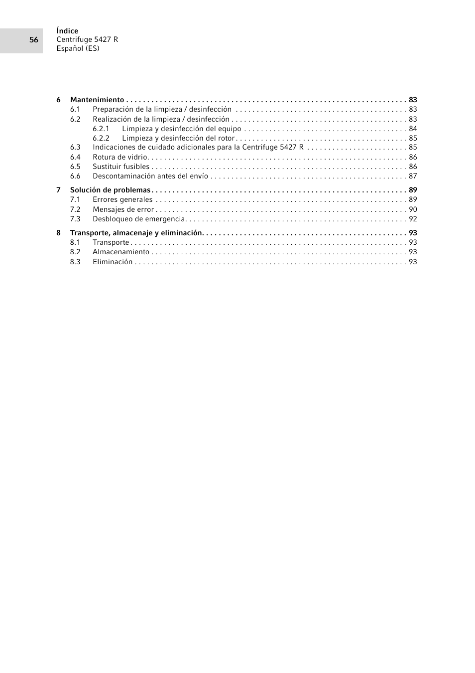 Eppendorf Centrifuge 5427 R User Manual | Page 56 / 104