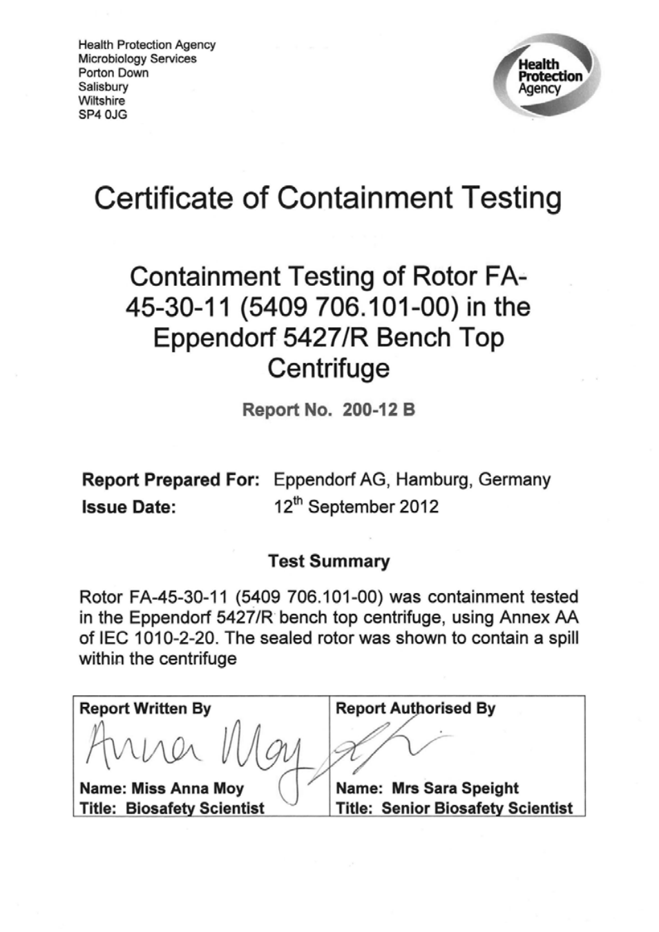Eppendorf Centrifuge 5427 R User Manual | Page 97 / 104