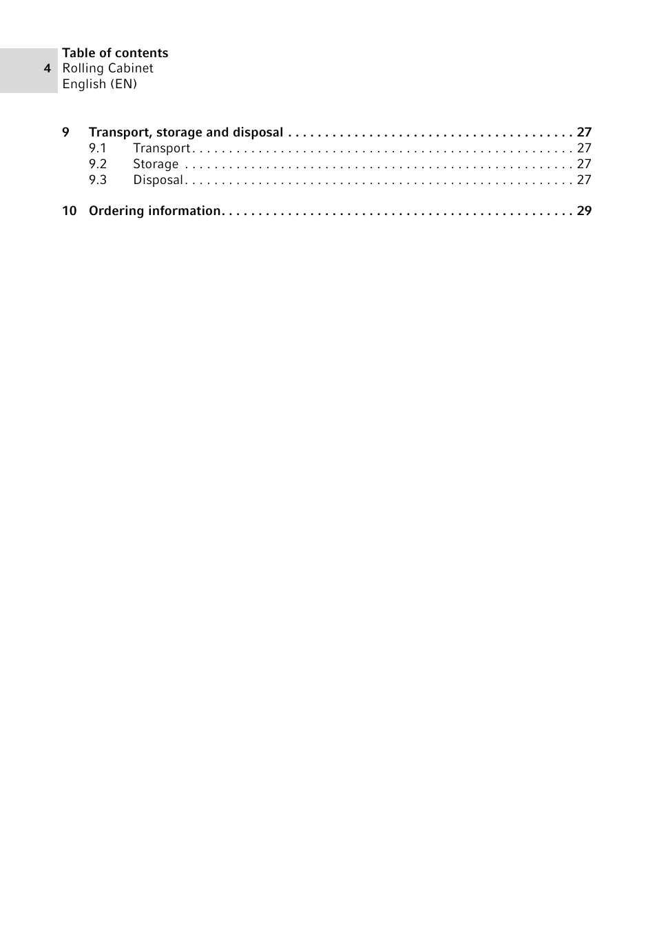 Eppendorf Rolling Cabinet User Manual | Page 4 / 34
